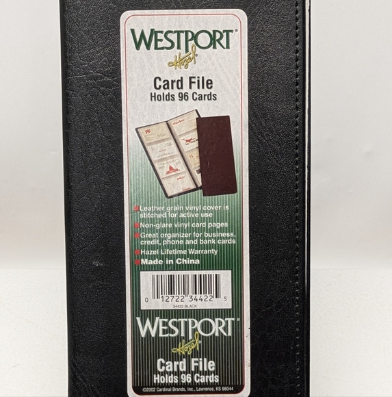 NWT! Westport Business Card File, Black - Picture 1 of 4